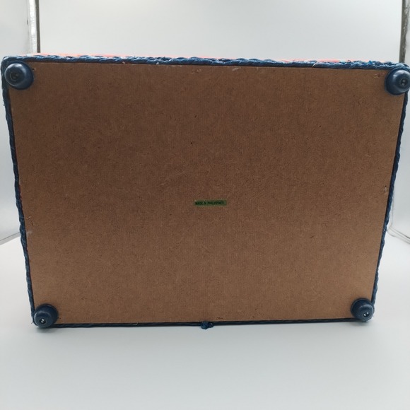 Large Butterfly Sewing Kit Storage Box - Red & Blue Fabric - Removable Organizer - Picture 10 of 15